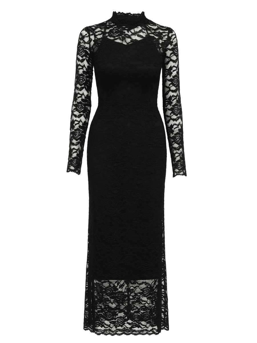 VESTIDO MIDI RENDA