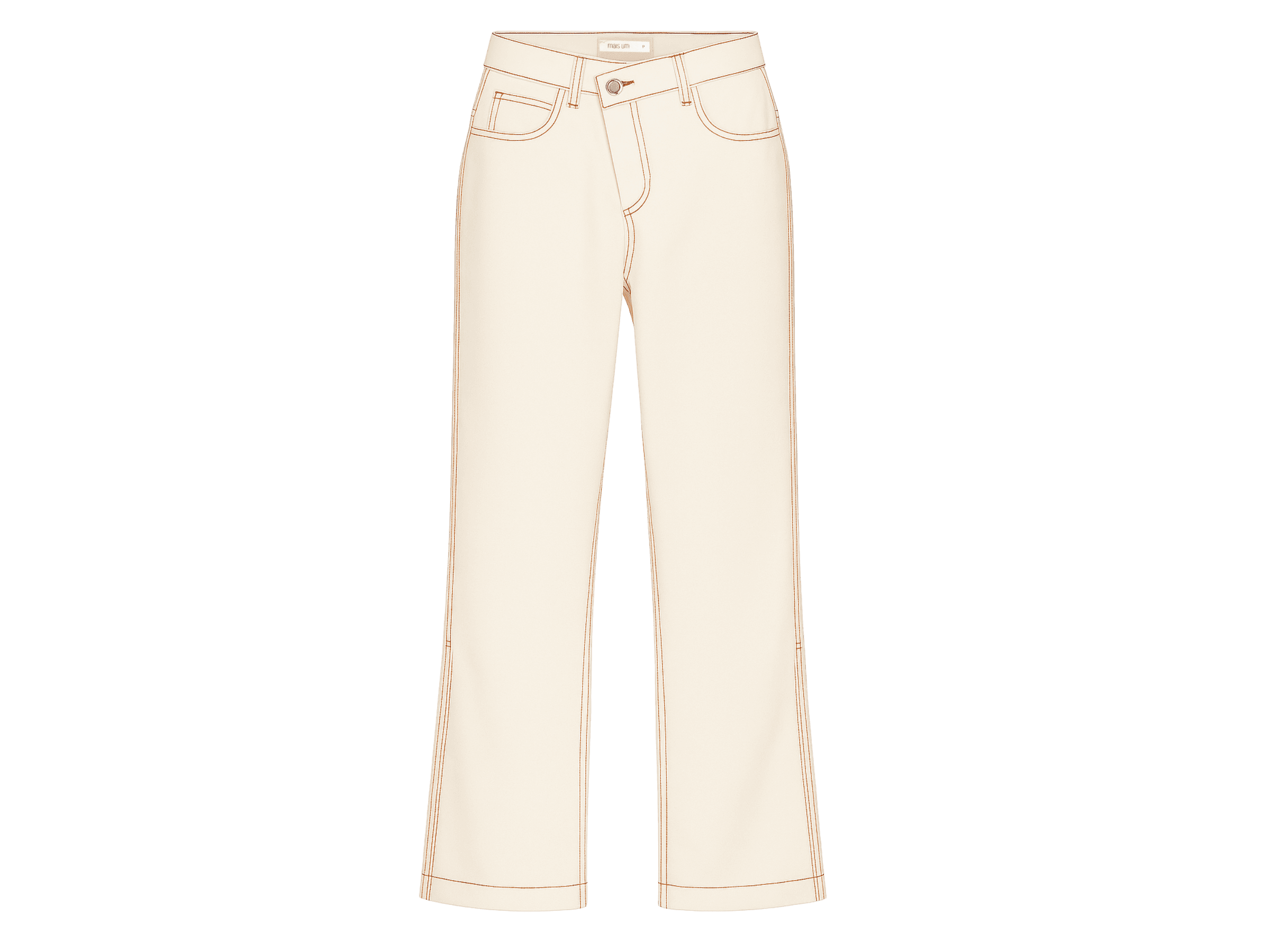 CALÇA SARJA CÓS DESLOCADO