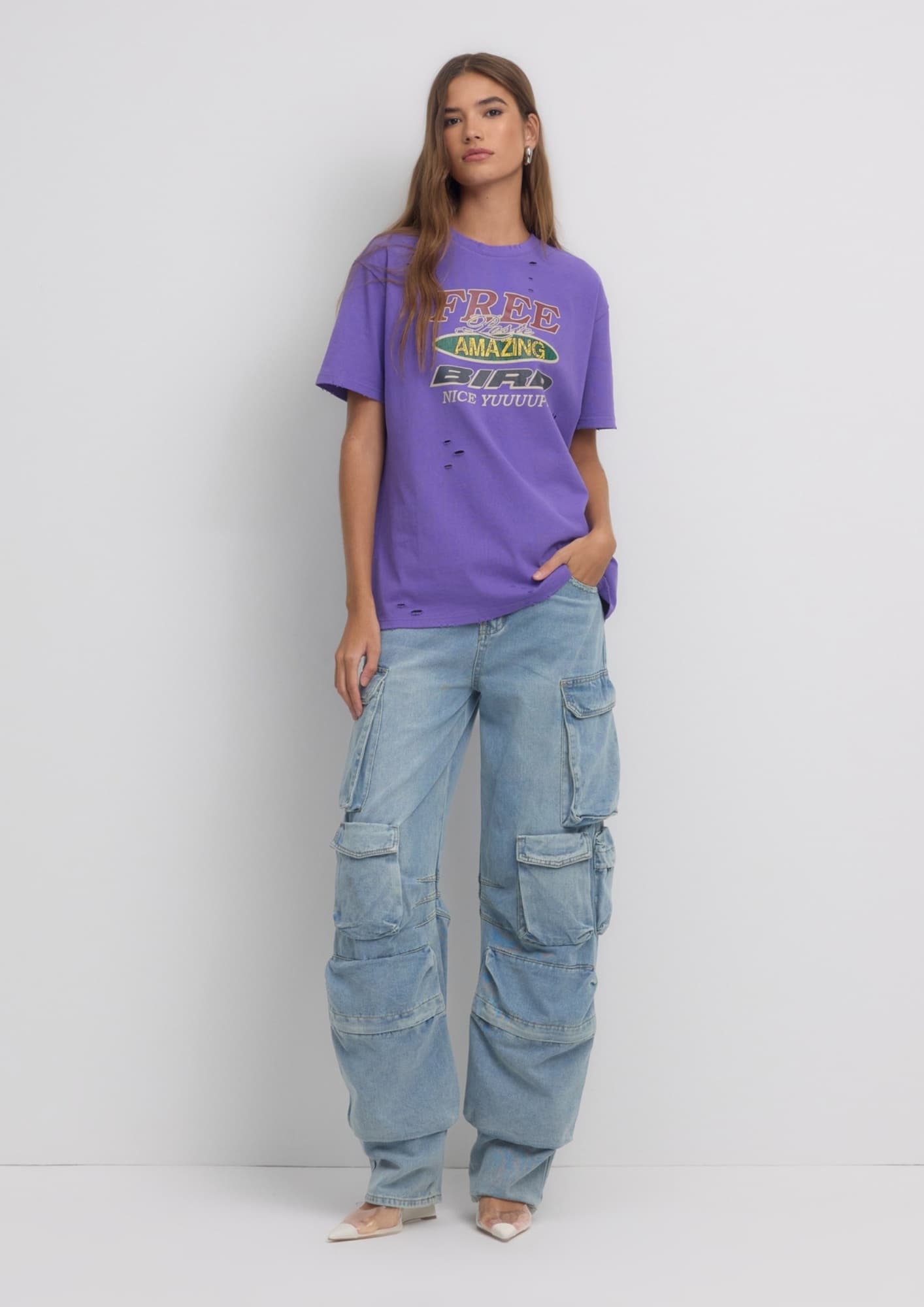 Camiseta Destroyed Estampada