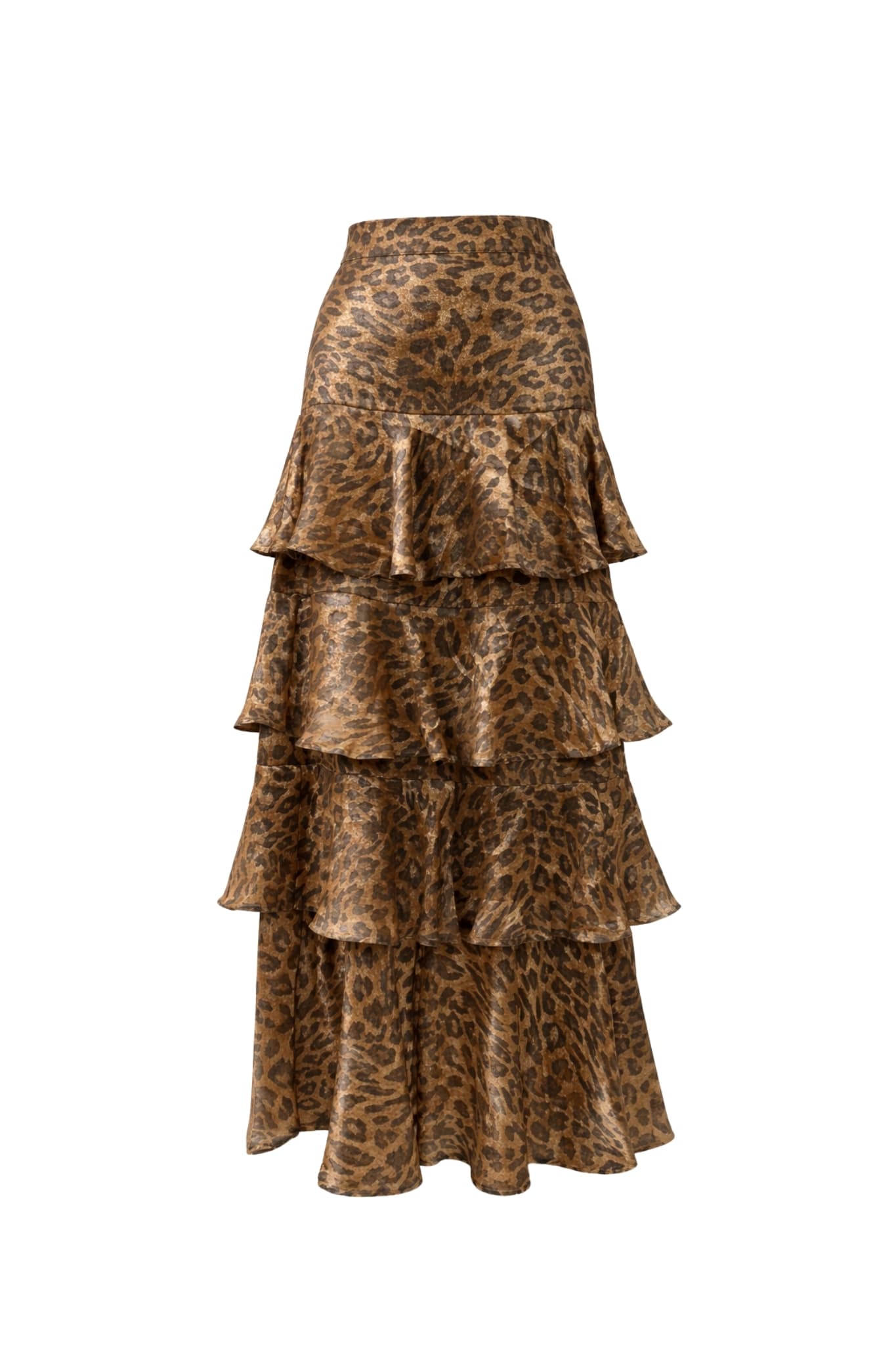 SAIA LONGA ANIMAL PRINT METALIZADO - M - Amarelo