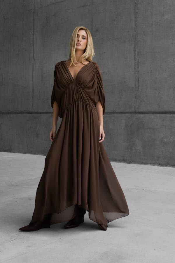 Vestido Longo Drapeado
