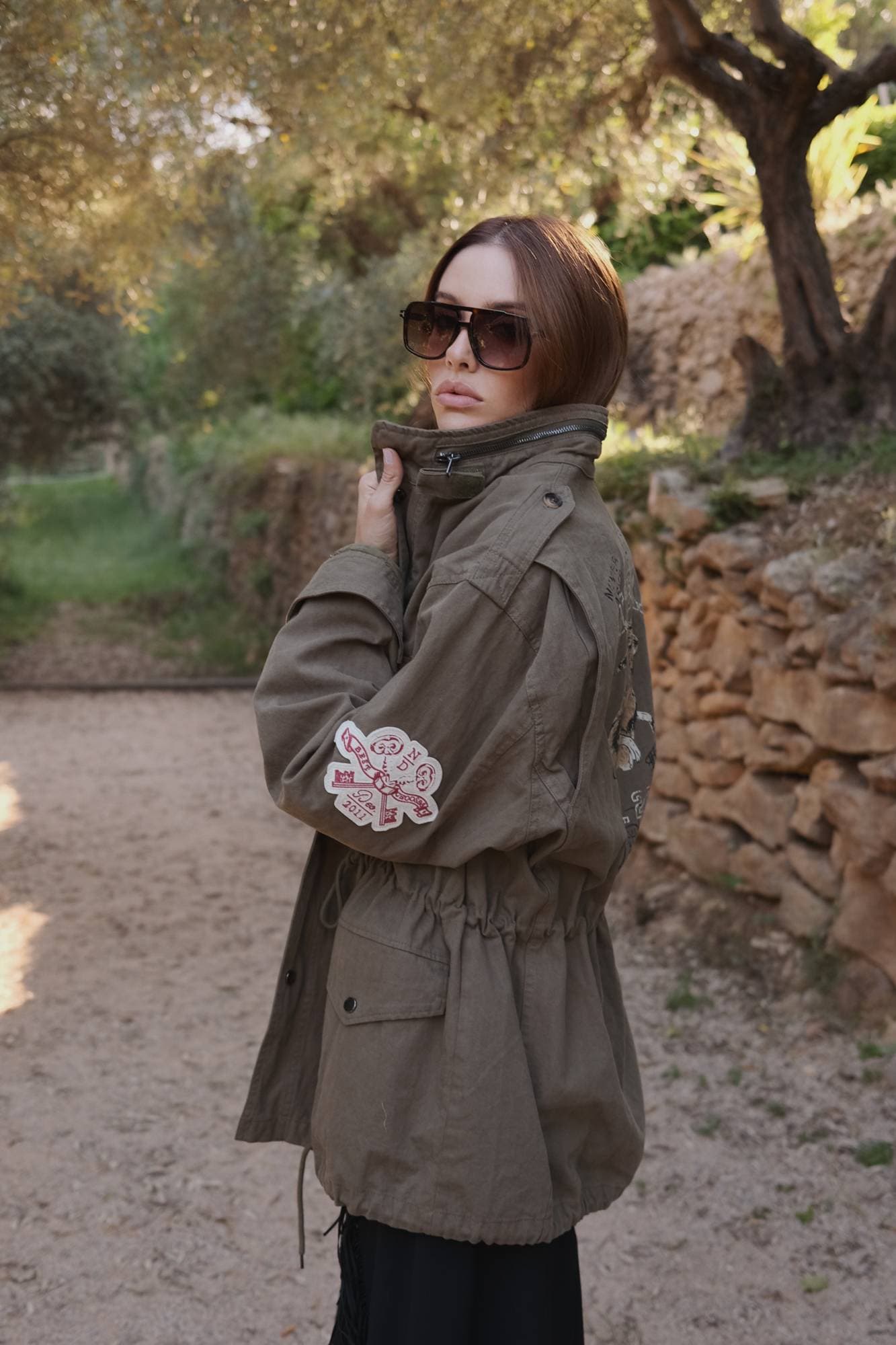 PARKA MILITAR ESTAMPADA 