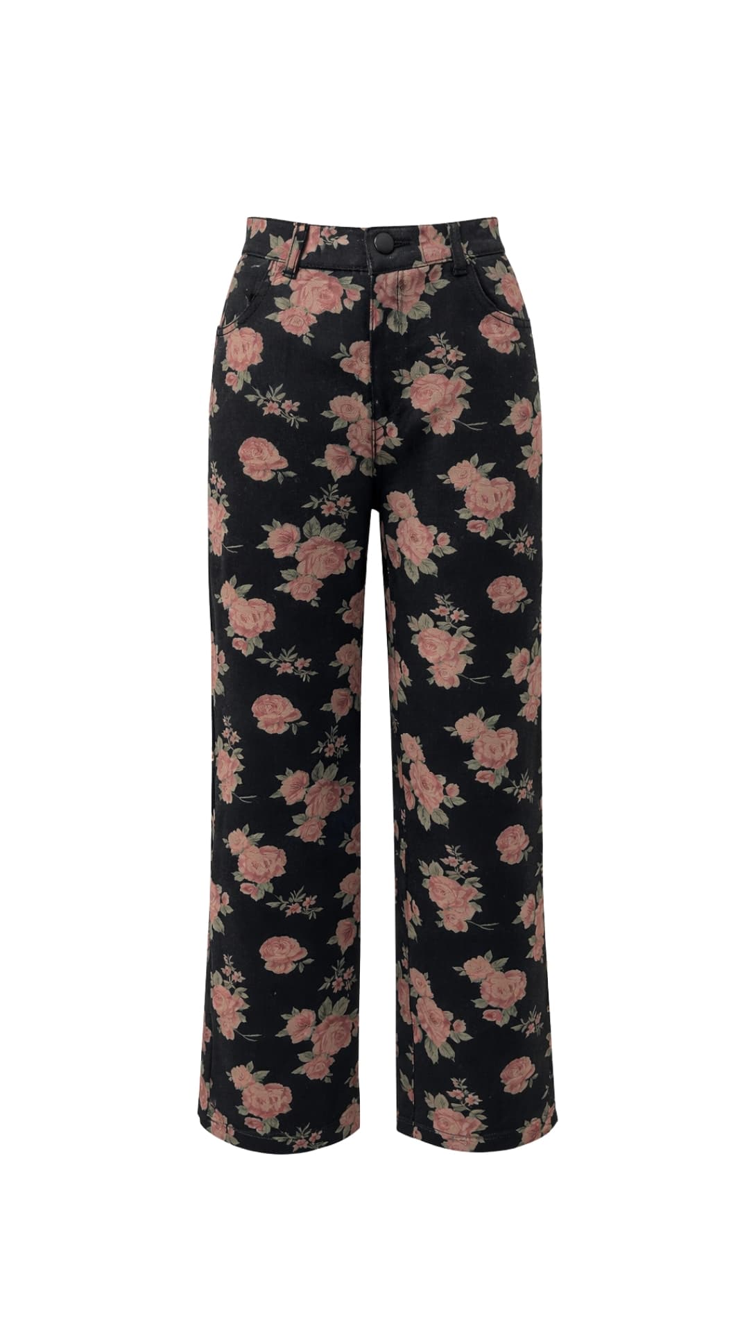 CALÇA SARJA FLORAL
