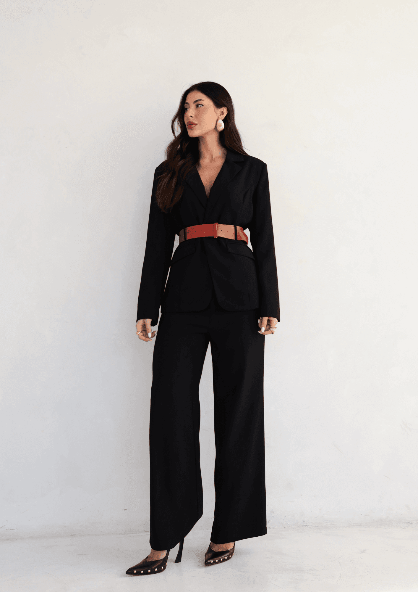 CONJ BLAZER E CALÇA COM CINTO 