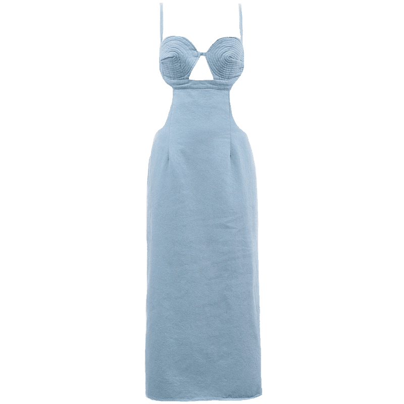 VESTIDO DE SARJA CARACOL