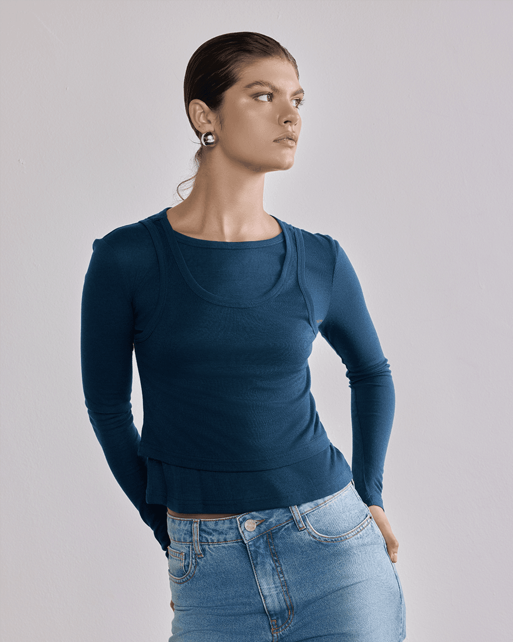 BLUSA DE MALHA MANGA LONGA SEGUNDA PELE