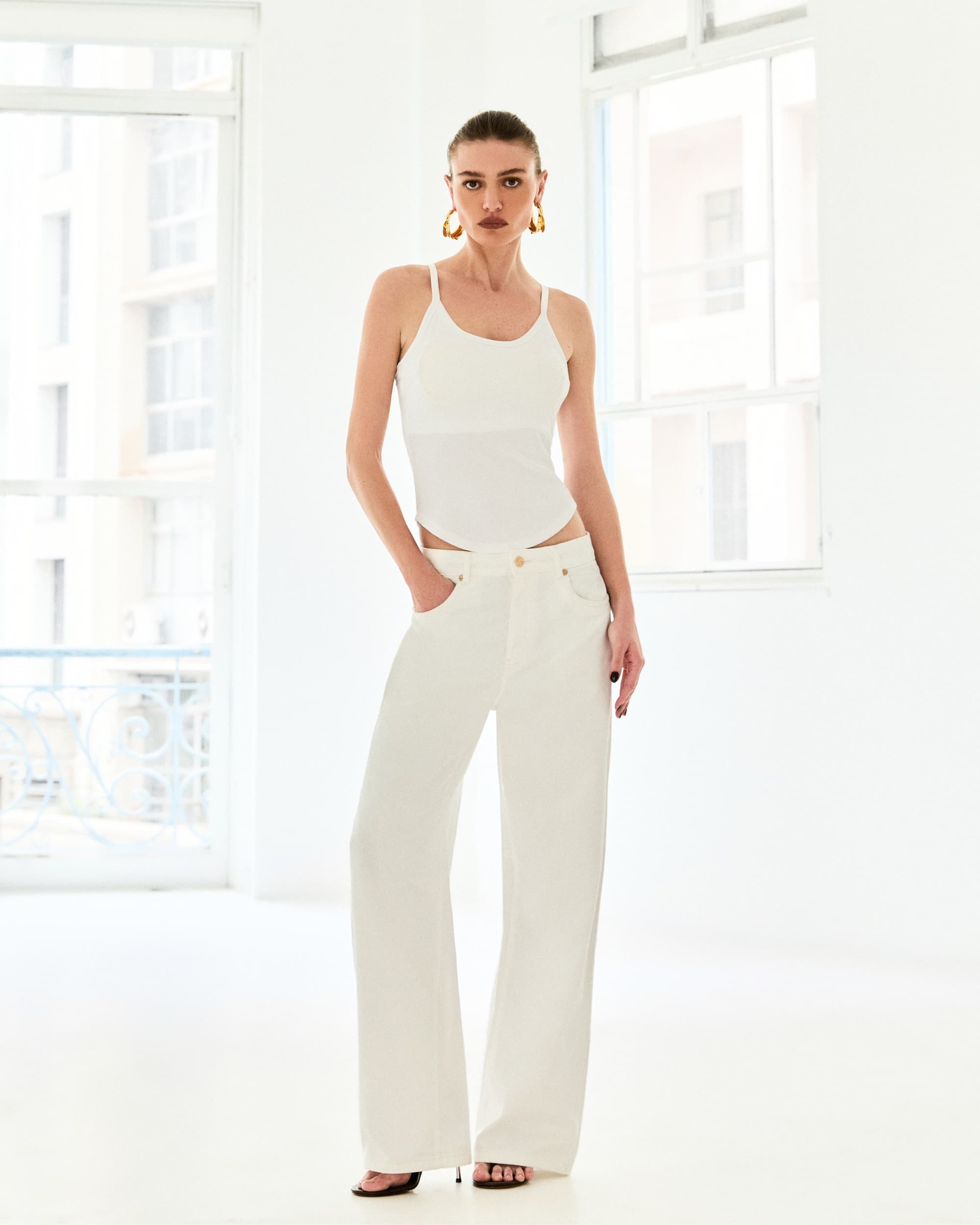 CALÇA RETA BRANCA