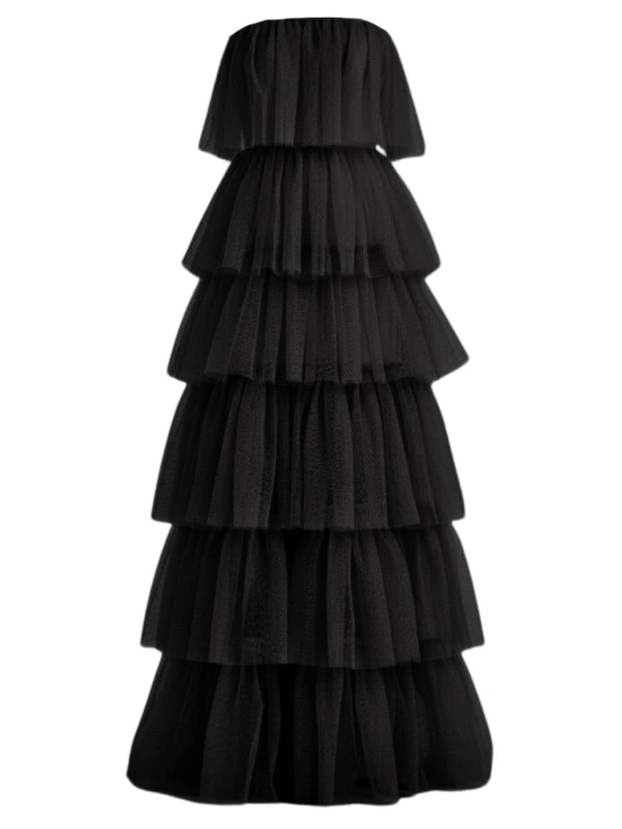 VESTIDO LONGO CAMADAS EM TULE