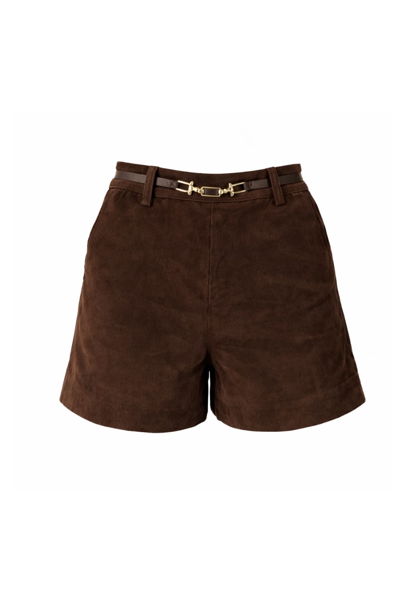SHORTS SUEDE COM CINTO