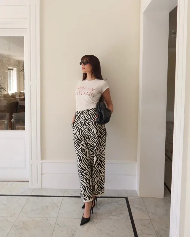 CALÇA DE SARJA ANIMAL PRINT VITTA